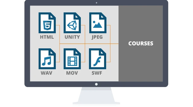 DIF supports a number of audio, video, and image formats as well as Flash, HTML5, Unity and NGRAIN.